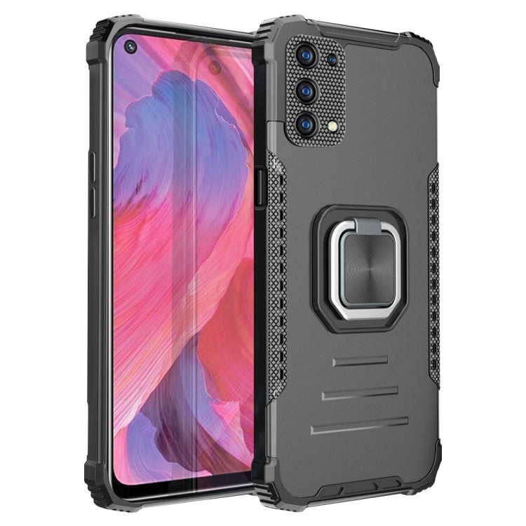 For OPPO A93 5G / A74 5G / A54 5G Fierce Warrior Series Armor Aluminum Alloy + TPU Phone Case with Ring Holder