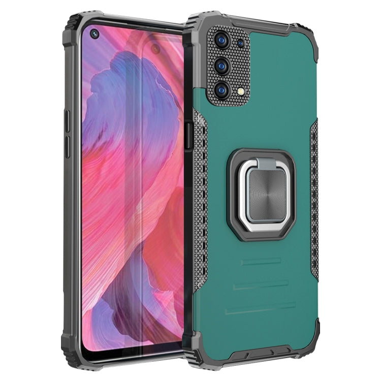 For OPPO A93 5G / A74 5G / A54 5G Fierce Warrior Series Armor Aluminum Alloy + TPU Phone Case with Ring Holder