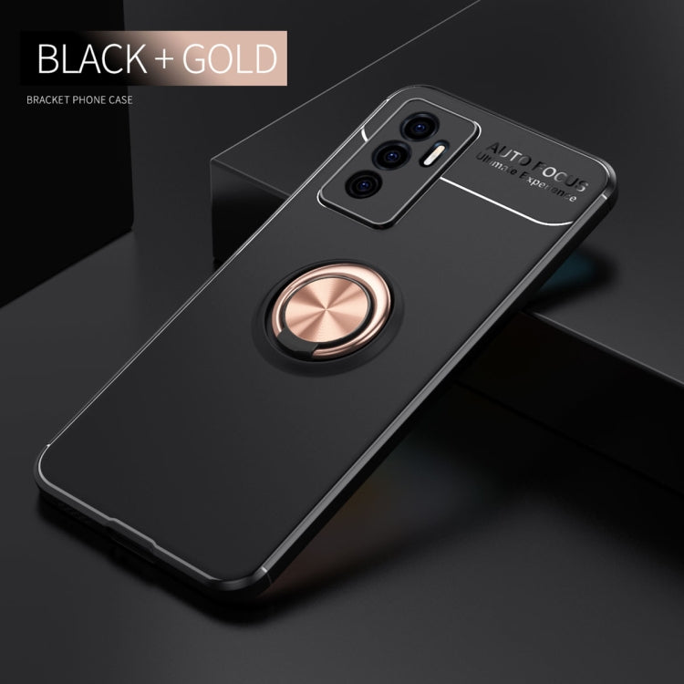 For vivo S10e Metal Ring Holder 360 Degree Rotating TPU Phone Case