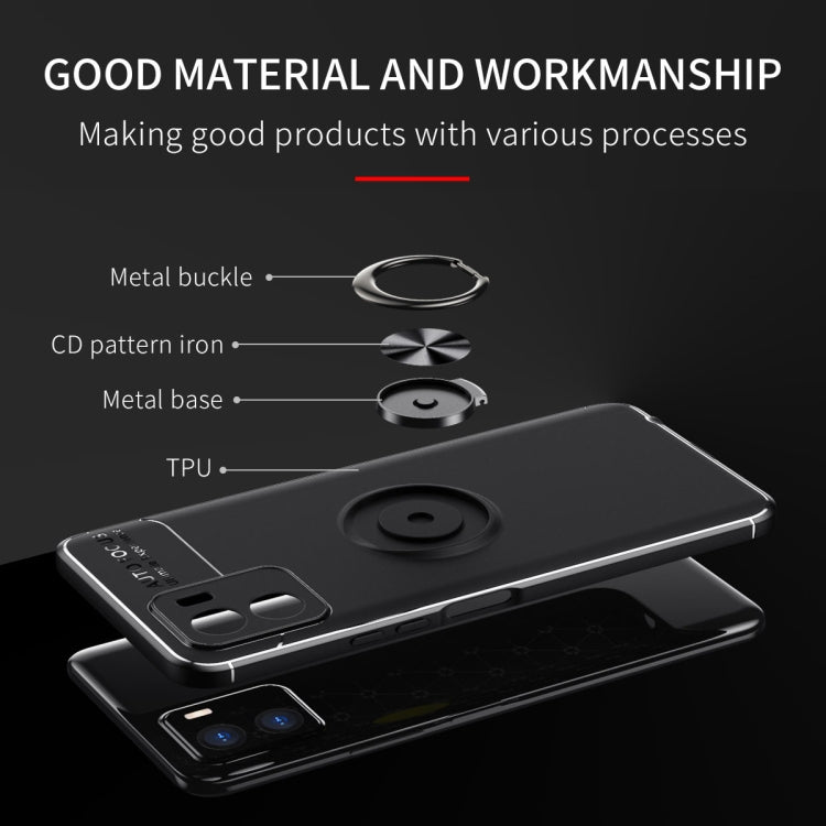 For vivo Y15 4G Metal Ring Holder 360 Degree Rotating TPU Phone Case