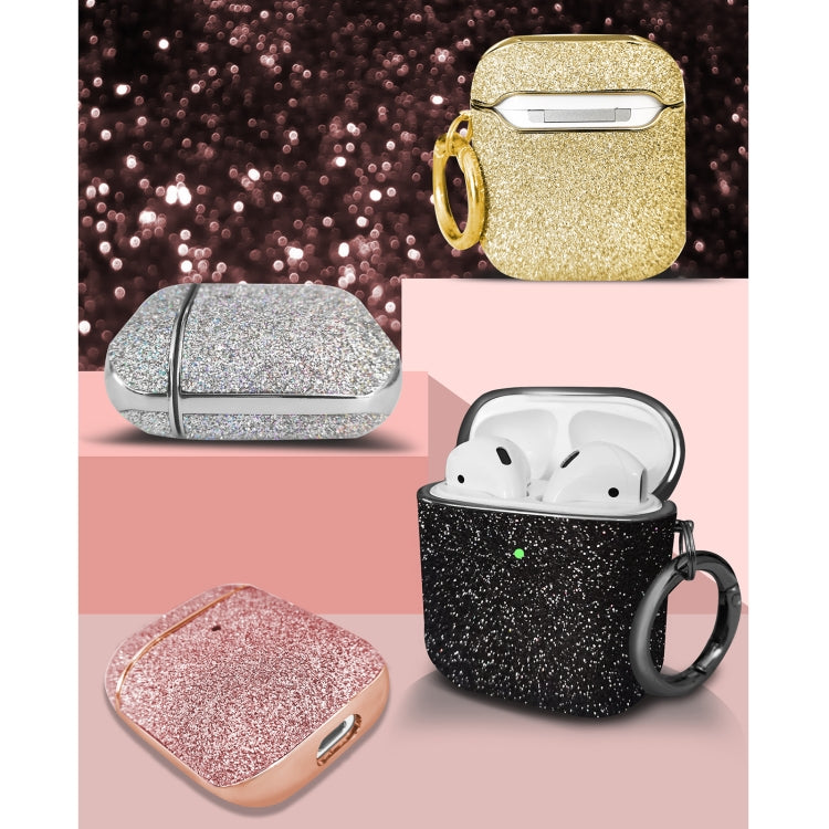 Electroplating Glitter Powder Wireless Earphone Protective Case For AirPods 1 / 2