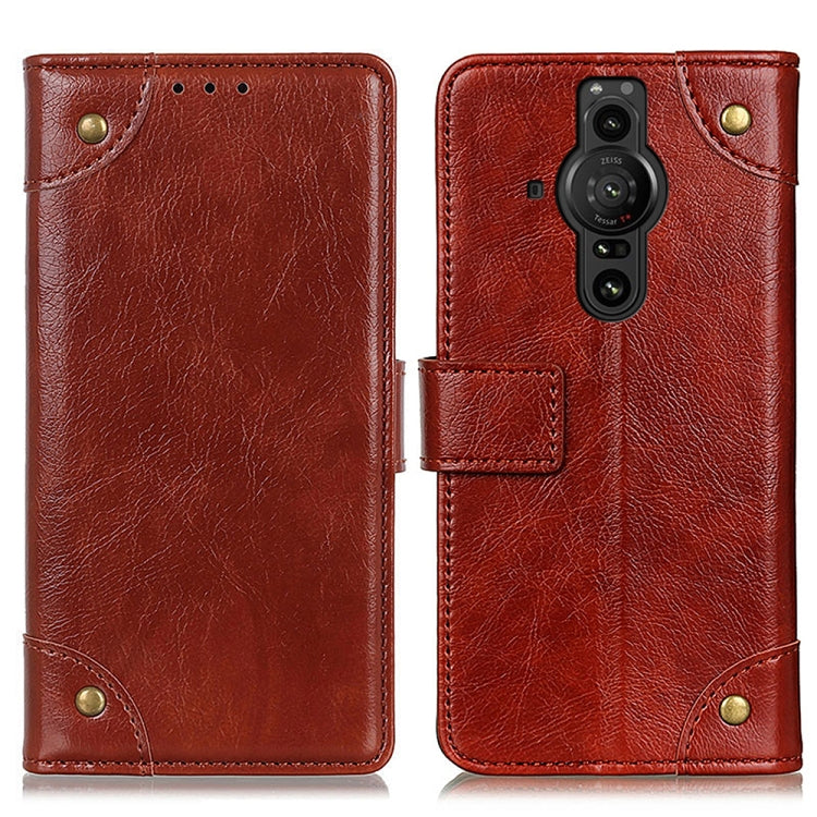 For Sony Xperia Pro-I Copper Buckle Nappa Texture Horizontal Flip Leather Phone Case with Holder & Card Slots & Wallet