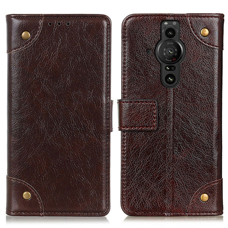 For Sony Xperia Pro-I Copper Buckle Nappa Texture Horizontal Flip Leather Phone Case with Holder & Card Slots & Wallet