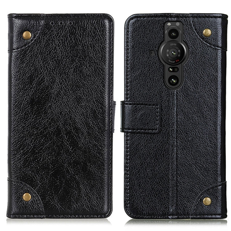 For Sony Xperia Pro-I Copper Buckle Nappa Texture Horizontal Flip Leather Phone Case with Holder & Card Slots & Wallet