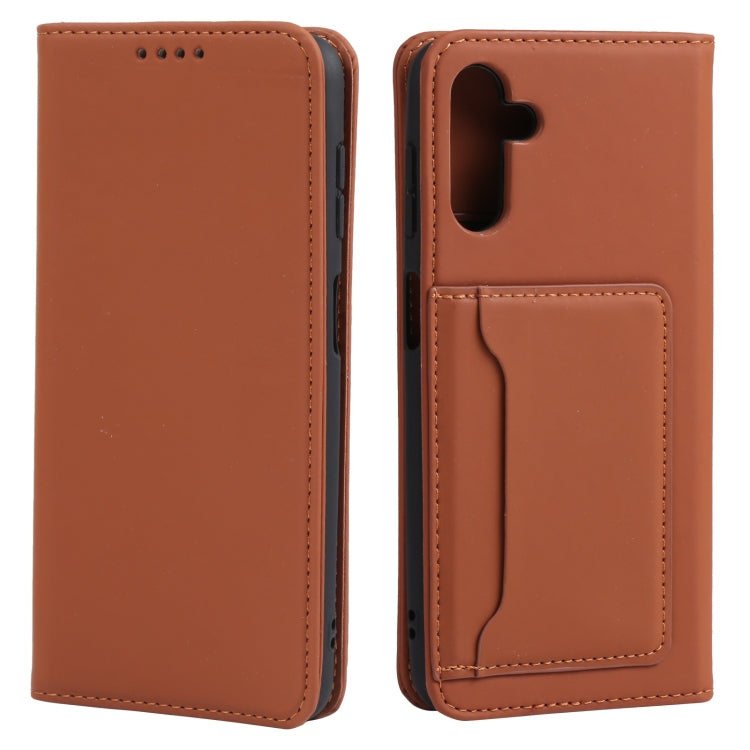 For Samsung Galaxy A13 5G / A04s Strong Magnetism Liquid Feel Horizontal Flip Leather Phone Case with Holder & Card Slots & Wallet