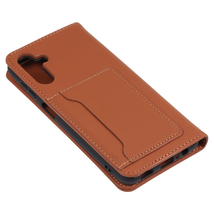 For Samsung Galaxy A13 5G / A04s Strong Magnetism Liquid Feel Horizontal Flip Leather Phone Case with Holder & Card Slots & Wallet