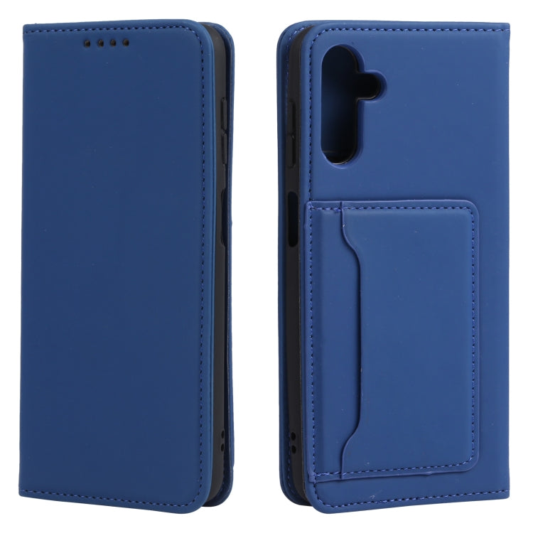 For Samsung Galaxy A13 5G / A04s Strong Magnetism Liquid Feel Horizontal Flip Leather Phone Case with Holder & Card Slots & Wallet