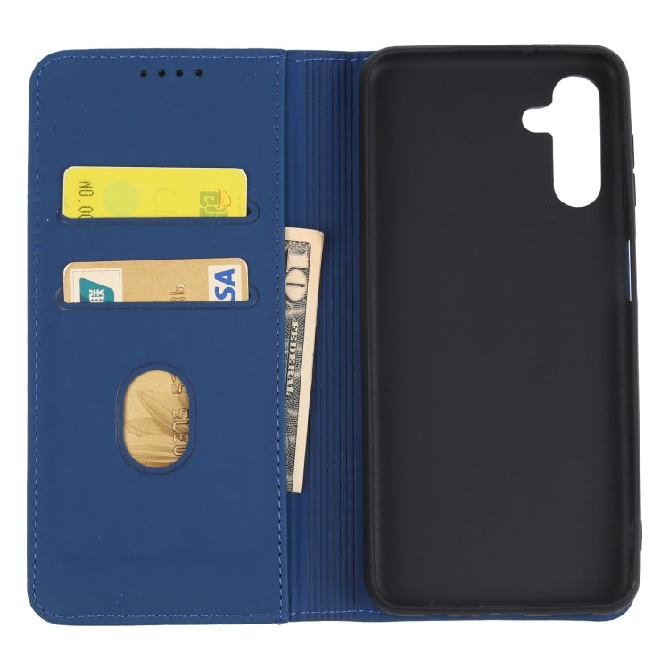 For Samsung Galaxy A13 5G / A04s Strong Magnetism Liquid Feel Horizontal Flip Leather Phone Case with Holder & Card Slots & Wallet