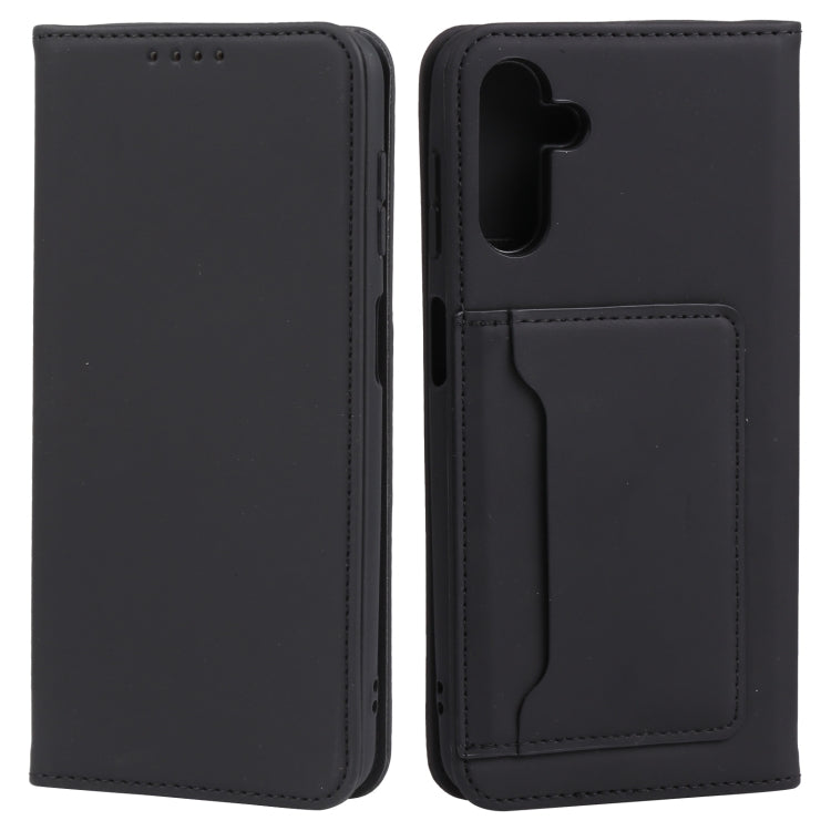 For Samsung Galaxy A13 5G / A04s Strong Magnetism Liquid Feel Horizontal Flip Leather Phone Case with Holder & Card Slots & Wallet