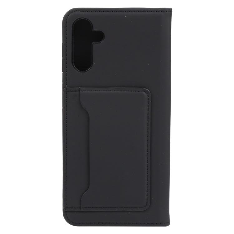 For Samsung Galaxy A13 5G / A04s Strong Magnetism Liquid Feel Horizontal Flip Leather Phone Case with Holder & Card Slots & Wallet