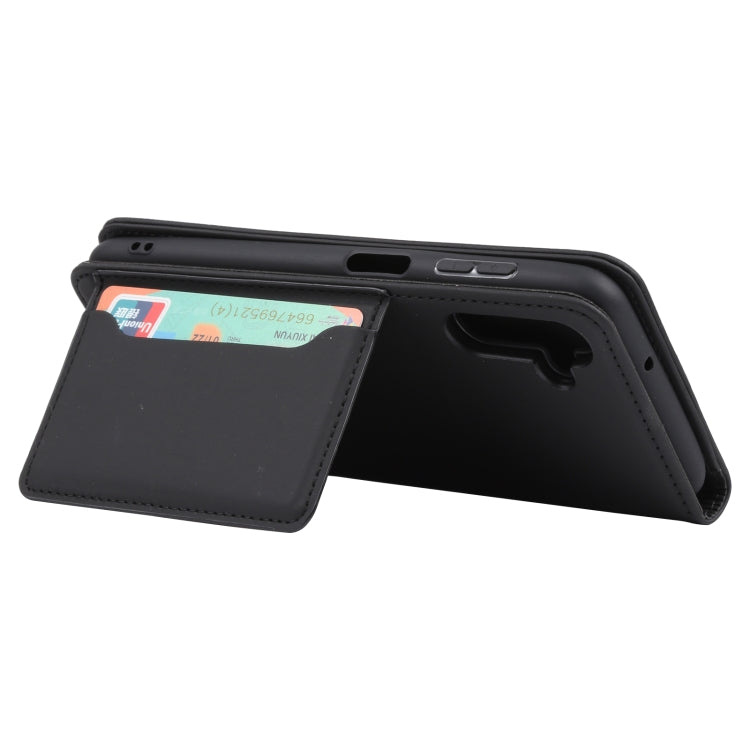 For Samsung Galaxy A13 5G / A04s Strong Magnetism Liquid Feel Horizontal Flip Leather Phone Case with Holder & Card Slots & Wallet