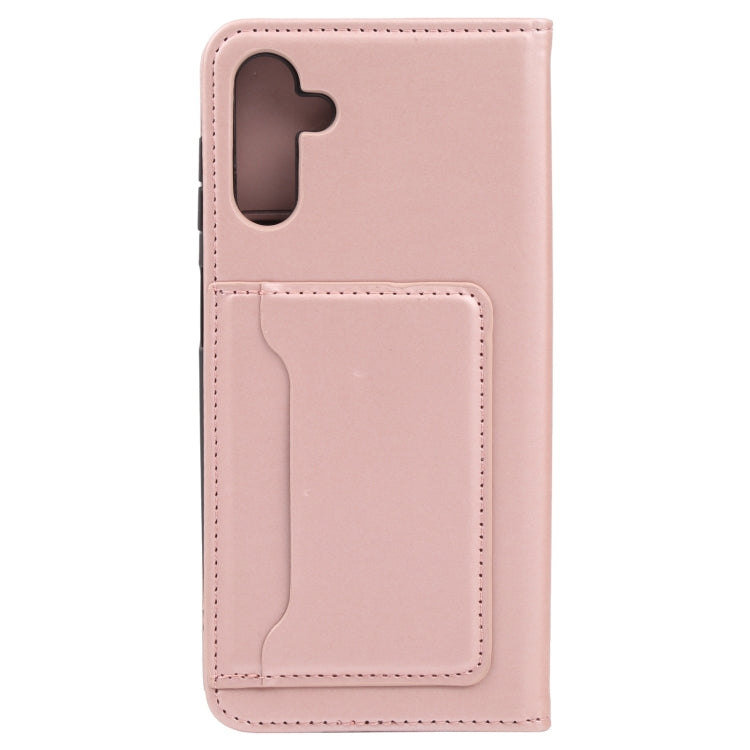 For Samsung Galaxy A13 5G / A04s Strong Magnetism Liquid Feel Horizontal Flip Leather Phone Case with Holder & Card Slots & Wallet