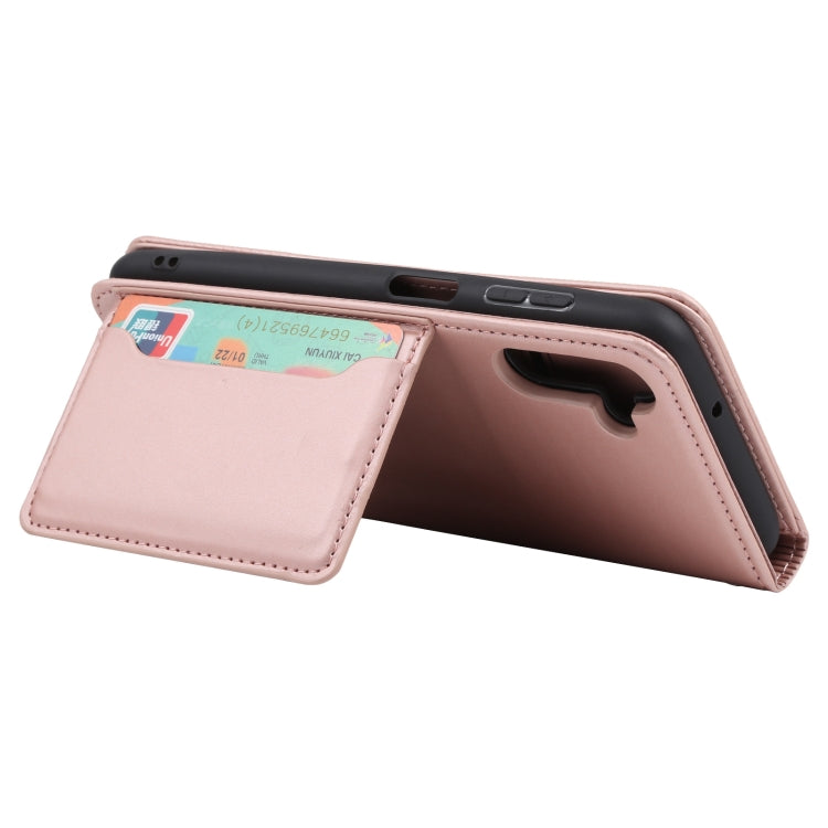 For Samsung Galaxy A13 5G / A04s Strong Magnetism Liquid Feel Horizontal Flip Leather Phone Case with Holder & Card Slots & Wallet
