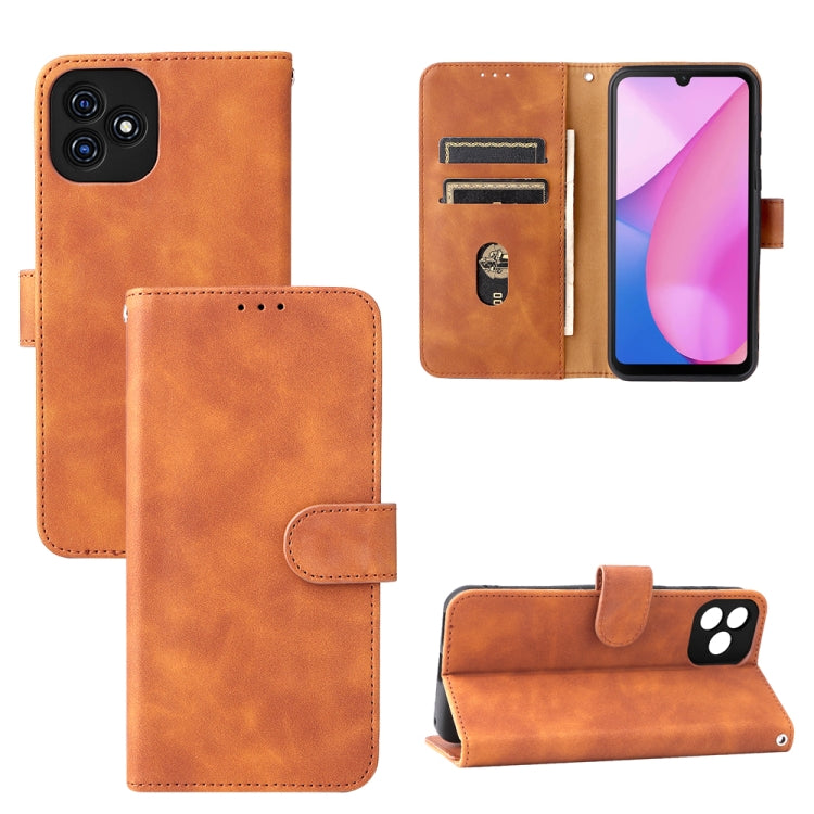 For Blackview Oscal C20 Solid Color Skin Feel Magnetic Buckle Horizontal Flip PU Phone Case