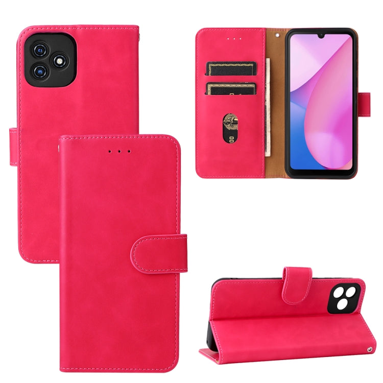 For Blackview Oscal C20 Solid Color Skin Feel Magnetic Buckle Horizontal Flip PU Phone Case