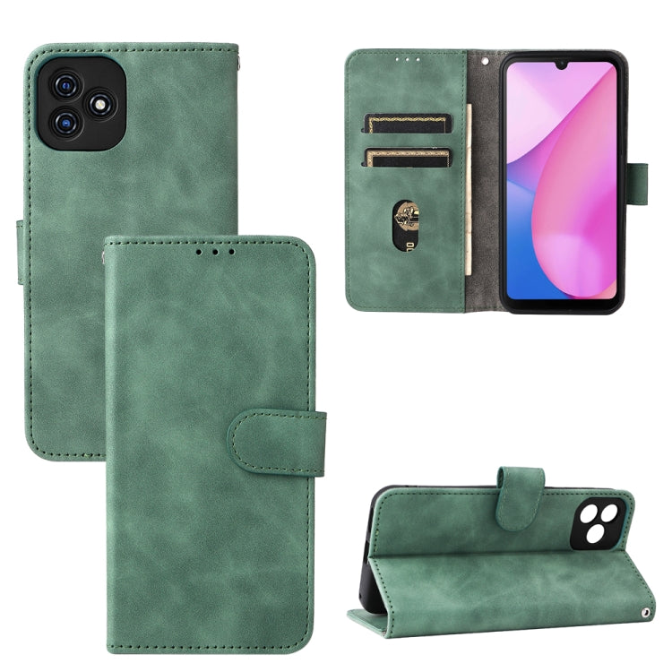 For Blackview Oscal C20 Solid Color Skin Feel Magnetic Buckle Horizontal Flip PU Phone Case