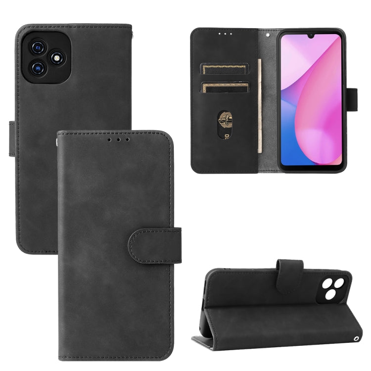 For Blackview Oscal C20 Solid Color Skin Feel Magnetic Buckle Horizontal Flip PU Phone Case