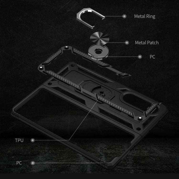 For Samsung Galaxy Z Fold3 5G Shockproof TPU + PC Phone Case with Rotating Holder