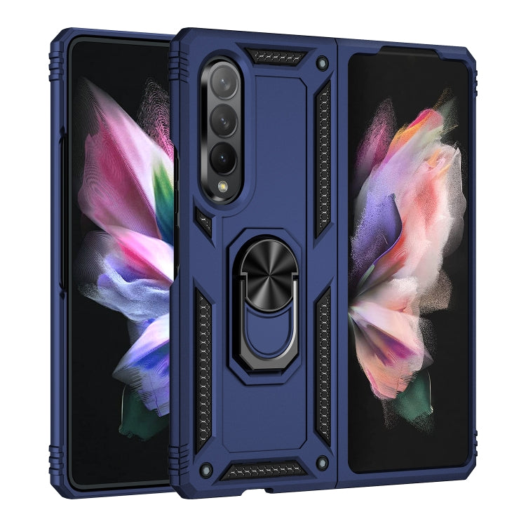 For Samsung Galaxy Z Fold3 5G Shockproof TPU + PC Phone Case with Rotating Holder