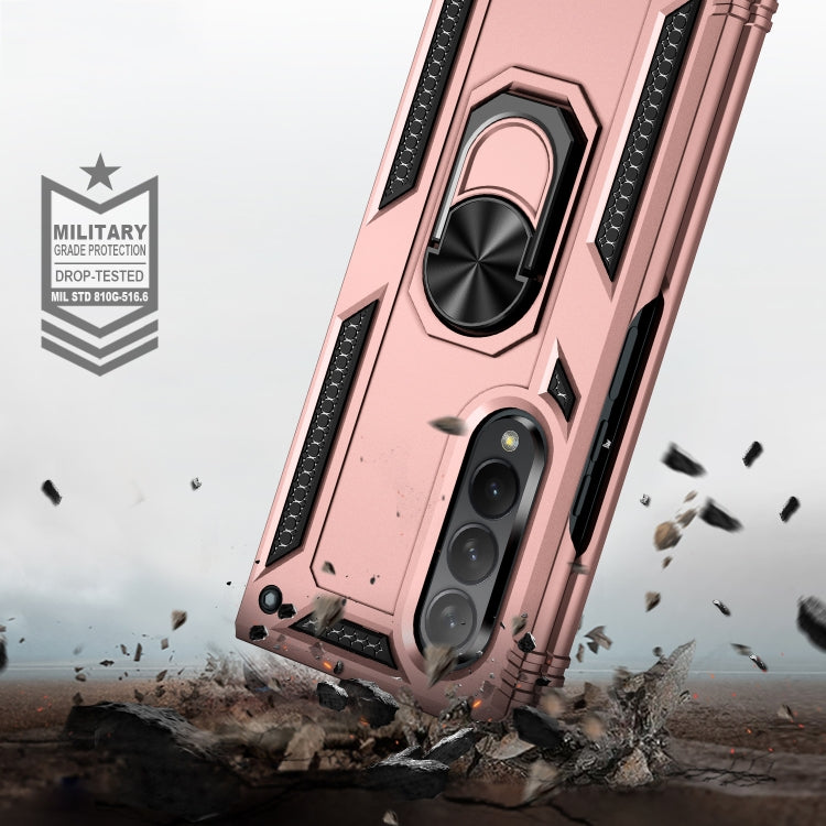 For Samsung Galaxy Z Fold3 5G Shockproof TPU + PC Phone Case with Rotating Holder