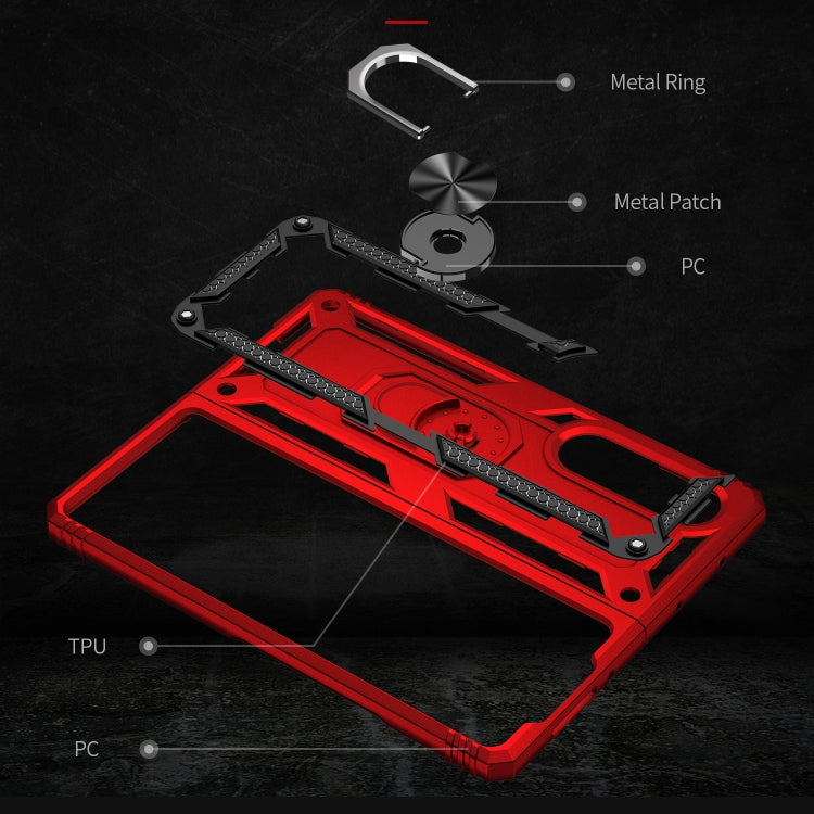 For Samsung Galaxy Z Fold3 5G Shockproof TPU + PC Phone Case with Rotating Holder