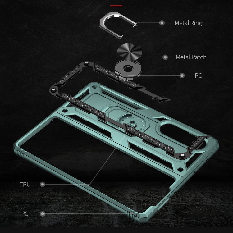 For Samsung Galaxy Z Fold3 5G Shockproof TPU + PC Phone Case with Rotating Holder