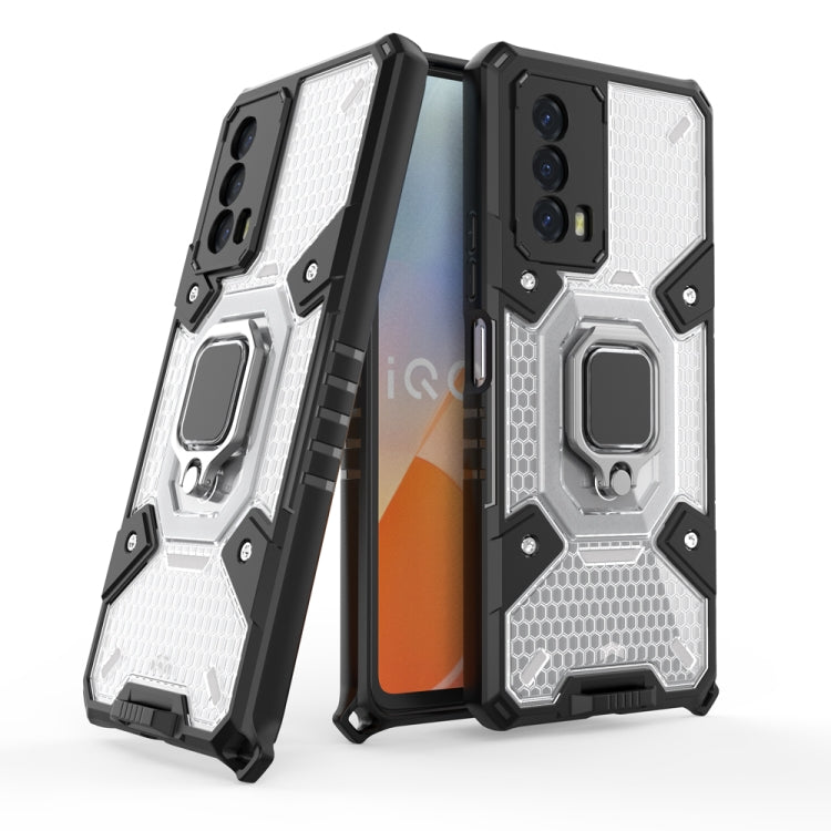For vivo iQOO Z5 Space PC+TPU Shockproof Phone Case with Ring Holder