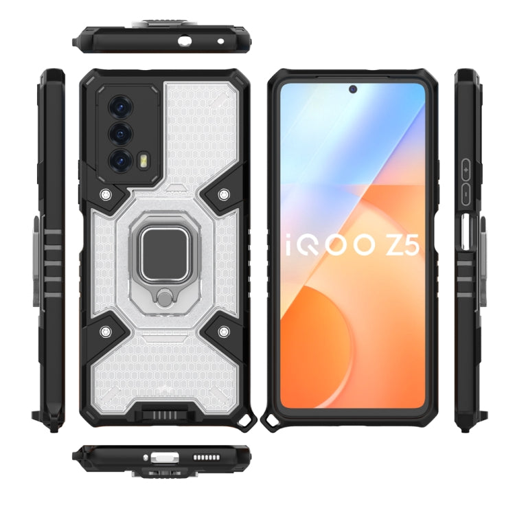 For vivo iQOO Z5 Space PC+TPU Shockproof Phone Case with Ring Holder