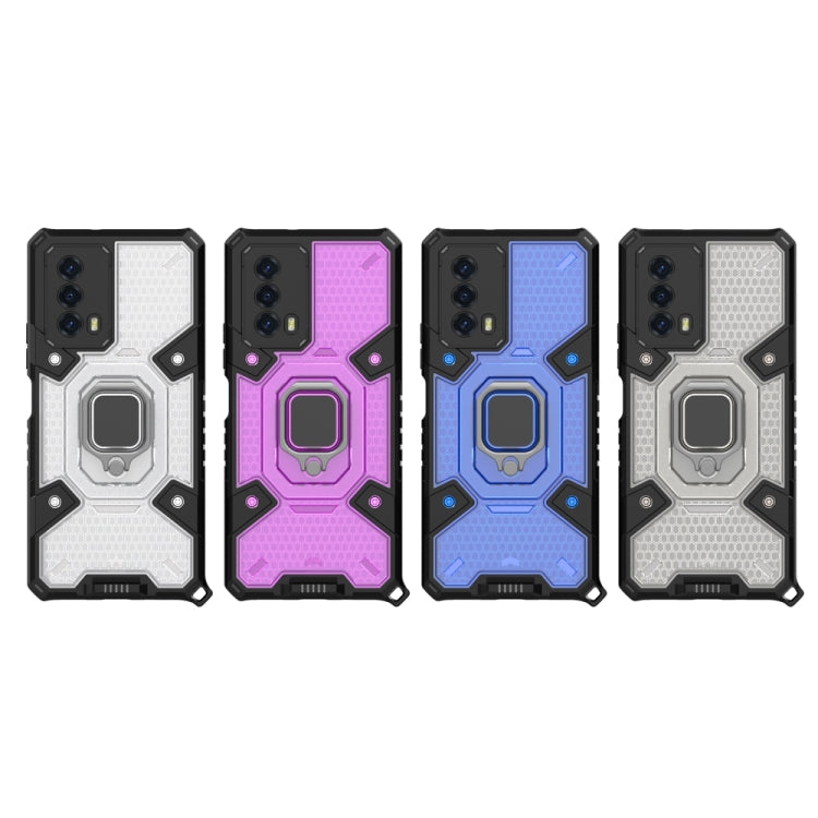 For vivo iQOO Z5 Space PC+TPU Shockproof Phone Case with Ring Holder