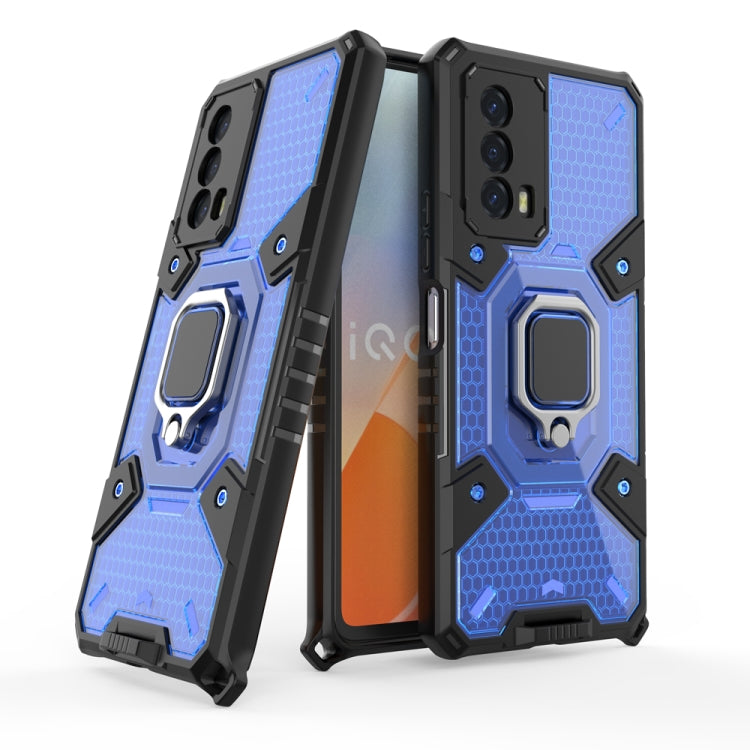 For vivo iQOO Z5 Space PC+TPU Shockproof Phone Case with Ring Holder