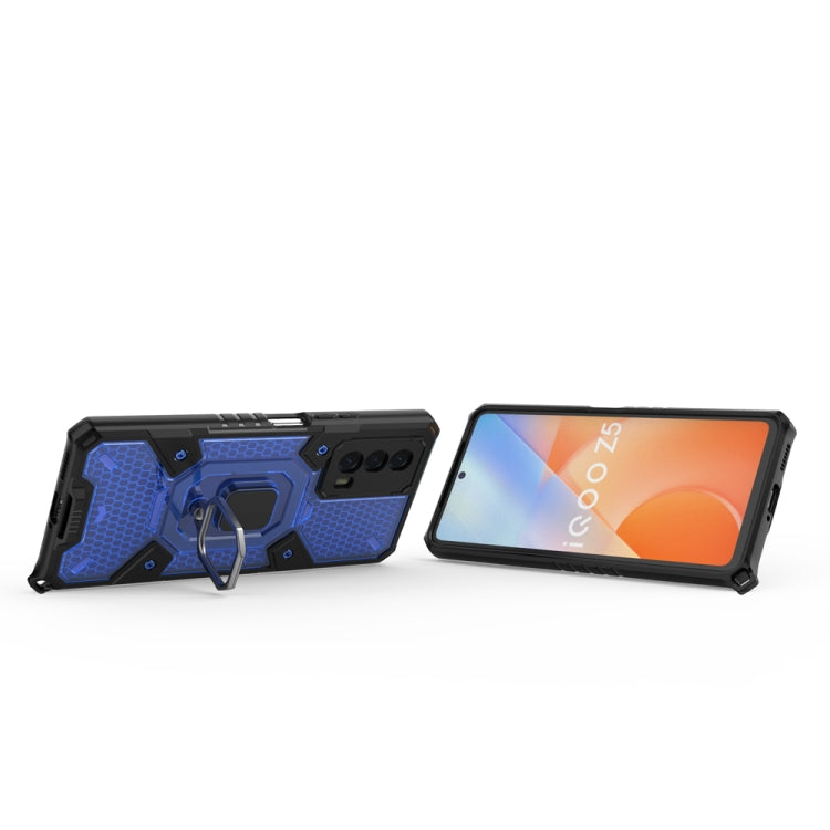 For vivo iQOO Z5 Space PC+TPU Shockproof Phone Case with Ring Holder