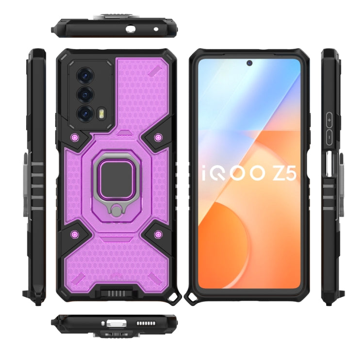 For vivo iQOO Z5 Space PC+TPU Shockproof Phone Case with Ring Holder