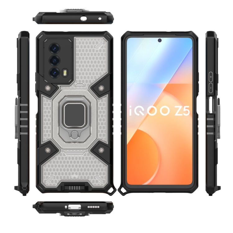 For vivo iQOO Z5 Space PC+TPU Shockproof Phone Case with Ring Holder