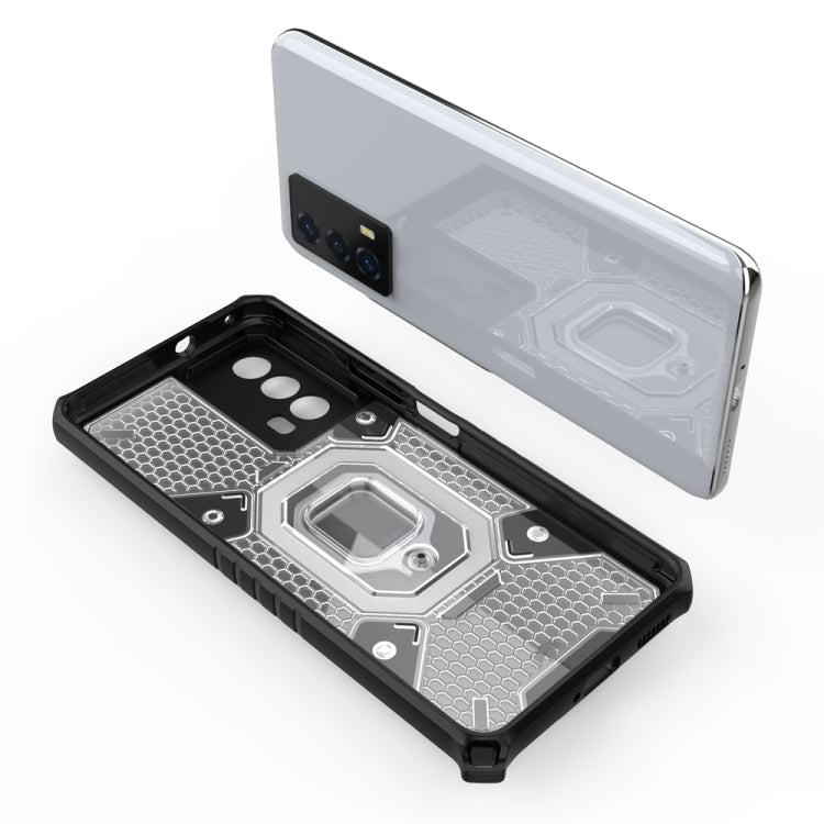 For vivo iQOO Z5 Space PC+TPU Shockproof Phone Case with Ring Holder