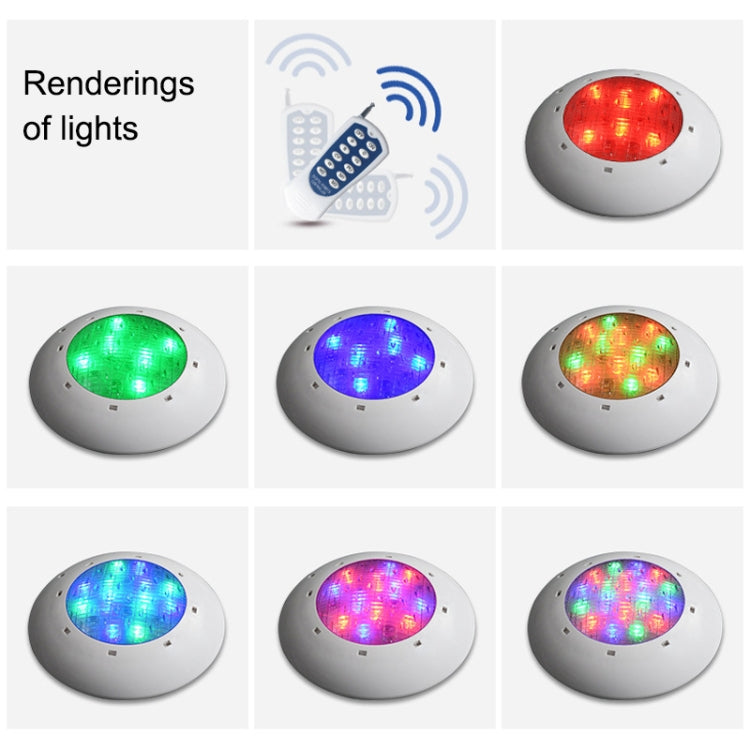 9W ABS Plastic Swimming Pool  Wall Lamp Underwater Light(Colorful+Remote Control)