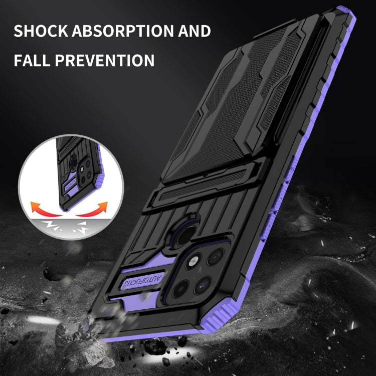 For OPPO A15 Kickstand Armor Card Wallet Phone Case