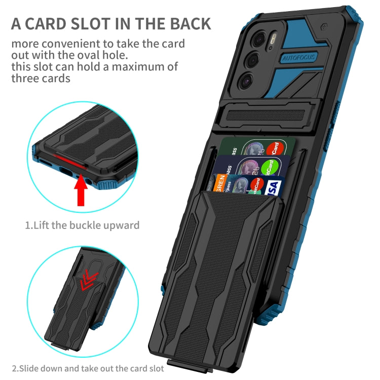 For OPPO A16 Kickstand Armor Card Wallet Phone Case