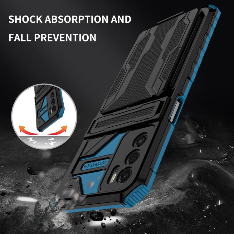 For OPPO A16 Kickstand Armor Card Wallet Phone Case