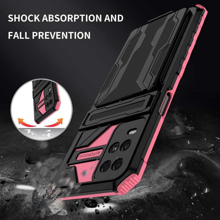 For OPPO A54 Kickstand Armor Card Wallet Phone Case