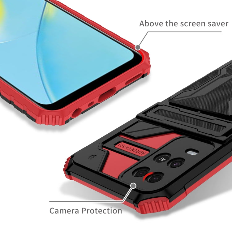 For OPPO A54 Kickstand Armor Card Wallet Phone Case