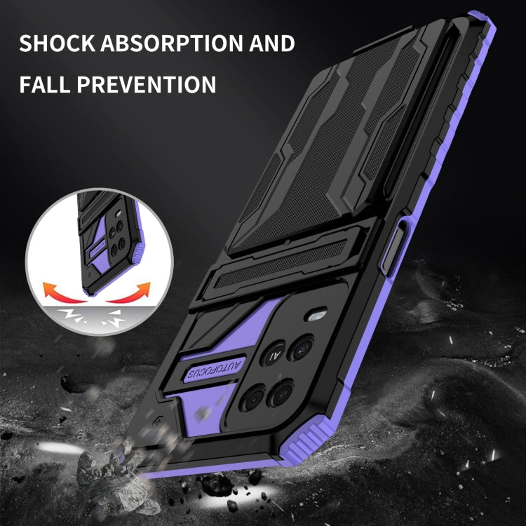 For OPPO A54 Kickstand Armor Card Wallet Phone Case