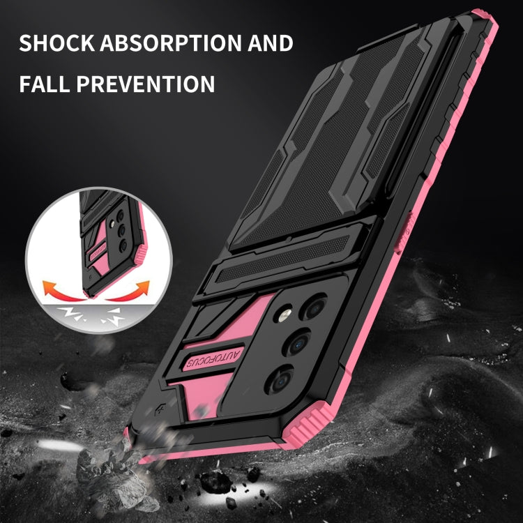 For OPPO A74 Kickstand Armor Card Wallet Phone Case