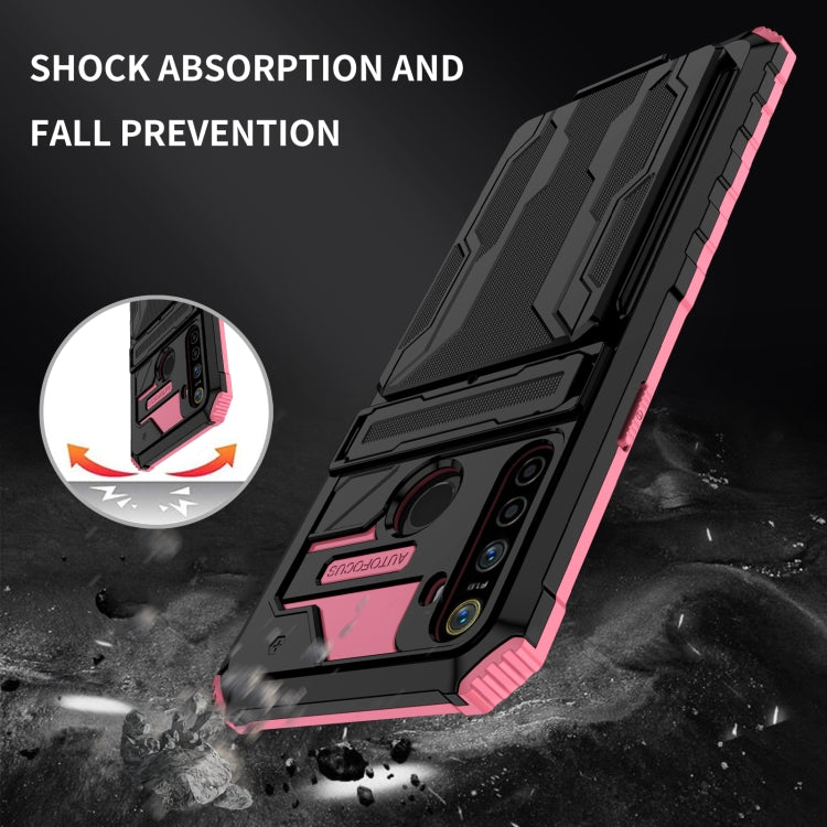 For OPPO Realme 5 / 5i / C3 Kickstand Armor Card Wallet Phone Case