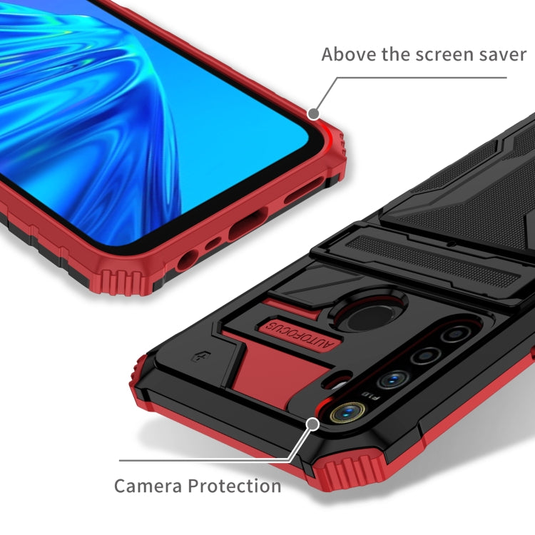 For OPPO Realme 5 / 5i / C3 Kickstand Armor Card Wallet Phone Case