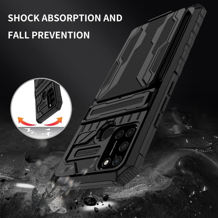 For OPPO Realme C17 Kickstand Armor Card Wallet Phone Case