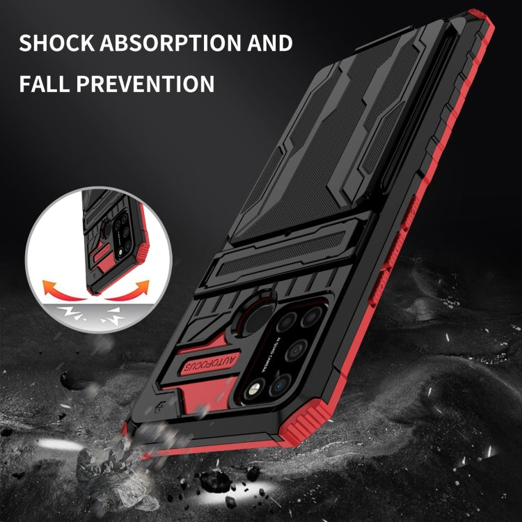 For OPPO Realme C17 Kickstand Armor Card Wallet Phone Case