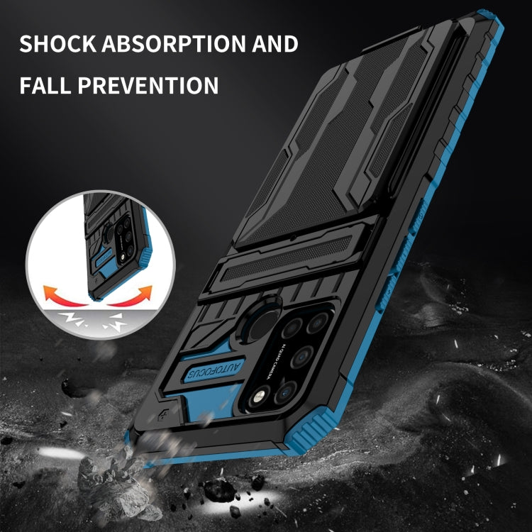 For OPPO Realme C17 Kickstand Armor Card Wallet Phone Case