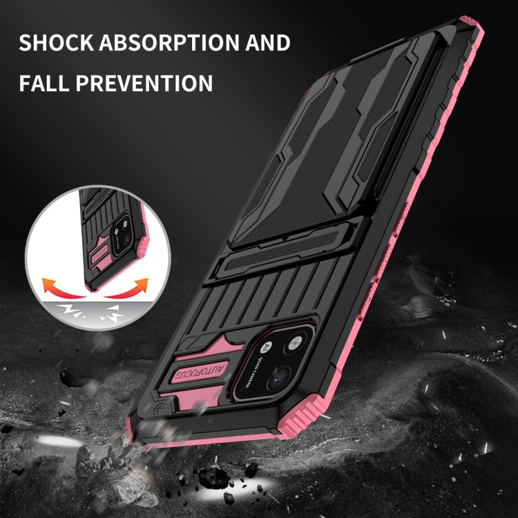 For OPPO Realme C20 Kickstand Armor Card Wallet Phone Case