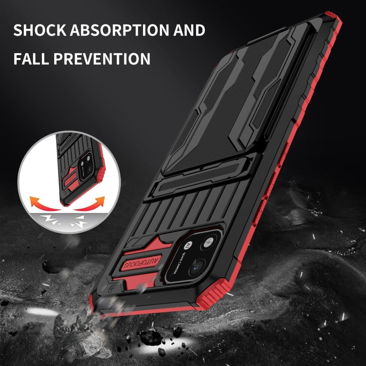 For OPPO Realme C20 Kickstand Armor Card Wallet Phone Case