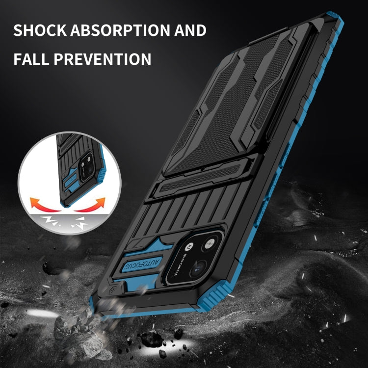 For OPPO Realme C20 Kickstand Armor Card Wallet Phone Case